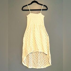 High low white summer dress
